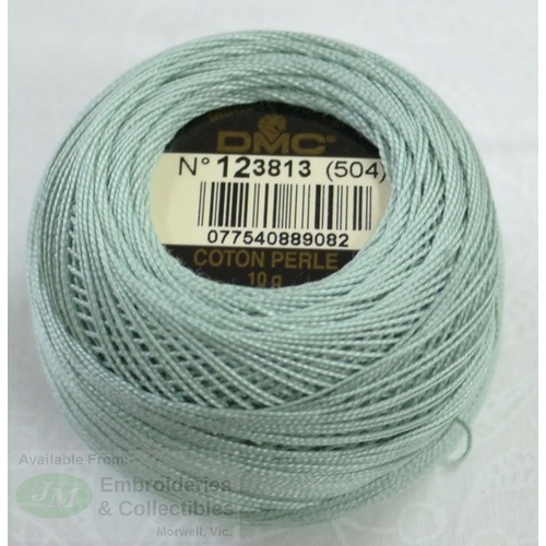 DMC Perle (Pearl) 12 Cotton #3813 LIGHT BLUE GREEN 10g Ball 120m