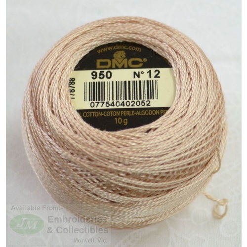 DMC Perle (Pearl) 12 Cotton #950 LIGHT DESERT SAND 10g Ball 120m