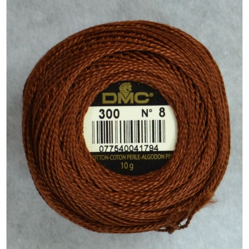 DMC Perle (Pearl) 8 Cotton #300 VERY DARK MAHOGANY 10g Ball 80m