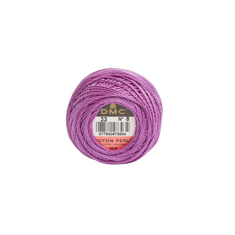 DMC Perle (Pearl) 8 Cotton #33 HELIOTROPE 10g Ball 80m