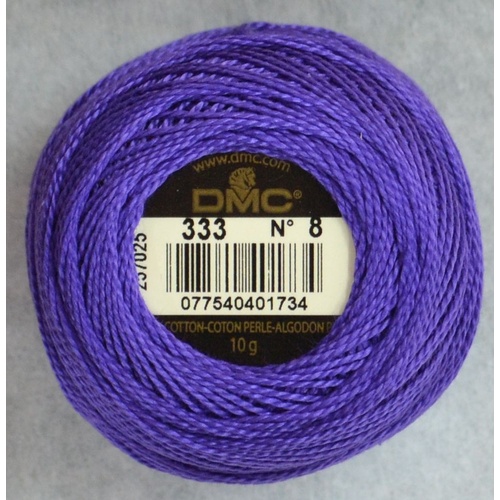 DMC Perle (Pearl) 8 Cotton #333 VERY DARK BLUE VIOLET 10g Ball 80m