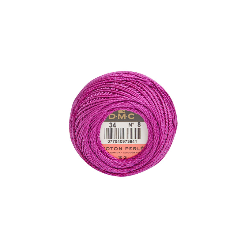 DMC Perle (Pearl) 8 Cotton #34 ORCHID 10g Ball 80m