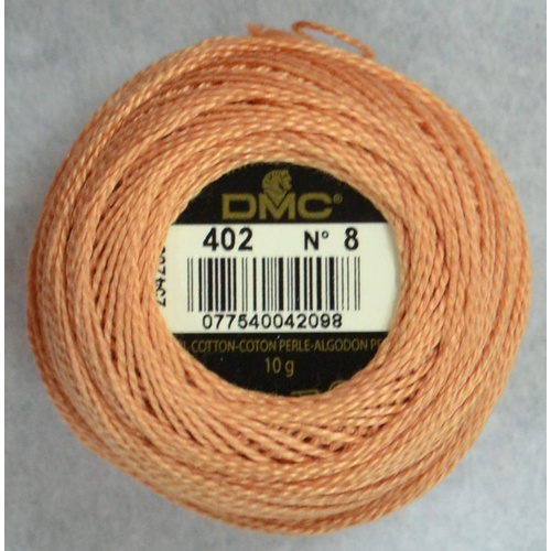 DMC Perle (Pearl) 8 Cotton #402 VERY LIGHT MAHOGANY 10g Ball 80m