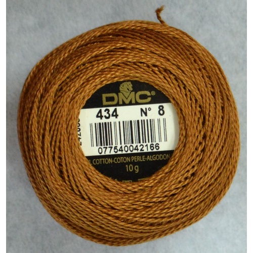 DMC Perle (Pearl) 8 Cotton #434 LIGHT BROWN 10g Ball 80m