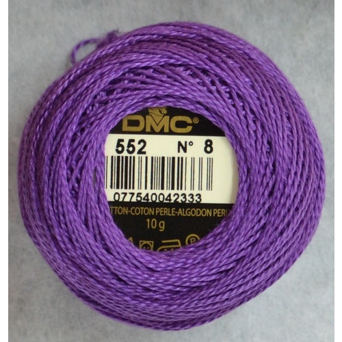 DMC Perle (Pearl) 8 Cotton #552 MEDIUM VIOLET 10g Ball 80m