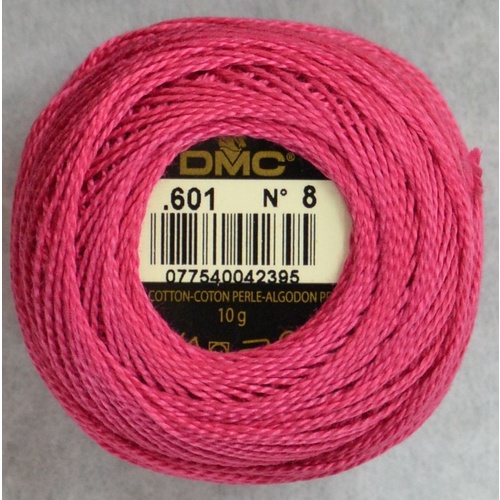 DMC Perle (Pearl) 8 Cotton #601 DARK CRANBERRY 10g Ball 80m