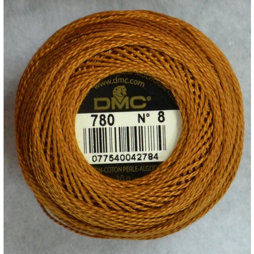 DMC Perle (Pearl) 8 Cotton #780 ULTRA VERY DARK TOPAZ 10g Ball 80m