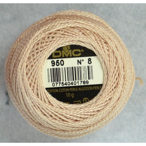 DMC Perle (Pearl) 8 Cotton #950 LIGHT DESERT SAND 10g Ball 80m