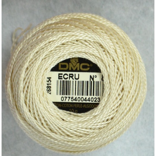 DMC Perle (Pearl) 8 Cotton #ECRU ECRU 10g Ball 80m