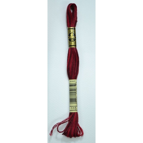 DMC Stranded Cotton #115 Variegated Garnet Hand Embroidery Floss 8m Skein