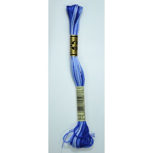 DMC Stranded Cotton #121 Variegated Delft Blue Hand Embroidery Floss 8m Skein