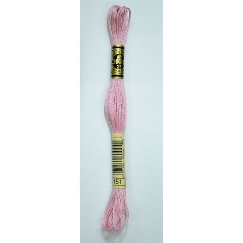 DMC Stranded Cotton #151 Very Light Dusty Rose Hand Embroidery Floss 8m Skein
