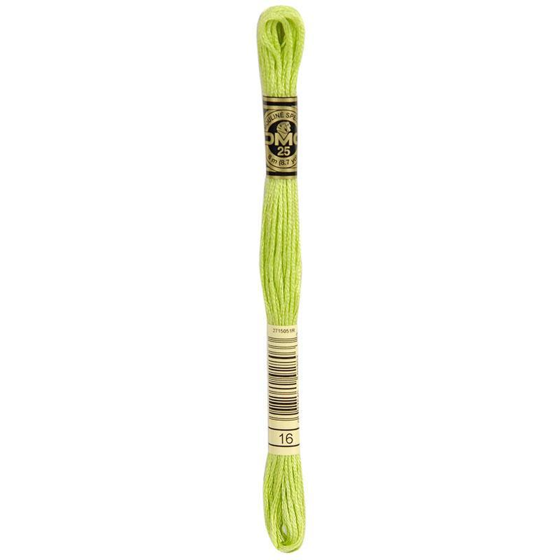 DMC Stranded Cotton 117MC #16 Green Glow, Hand Embroidery Floss 8m Skein