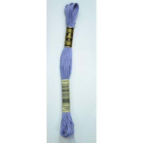 DMC Stranded Cotton #160 Medium Gray Blue Hand Embroidery Floss 8m Skein