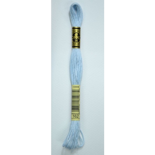 DMC Stranded Cotton #162 Ultra Very Light Blue Hand Embroidery Floss 8m Skein