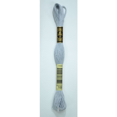 DMC Stranded Cotton #168 Very Light Pewter Hand Embroidery Floss 8m Skein