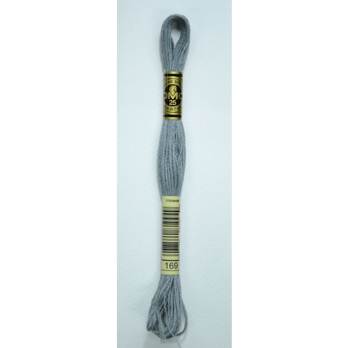 DMC Stranded Cotton #169 Light Pewter Hand Embroidery Floss 8m Skein