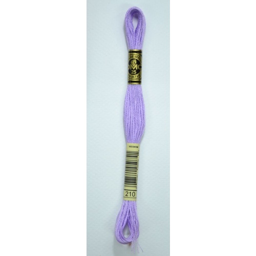 DMC Stranded Cotton #210 Medium Lavender Hand Embroidery Floss 8m Skein