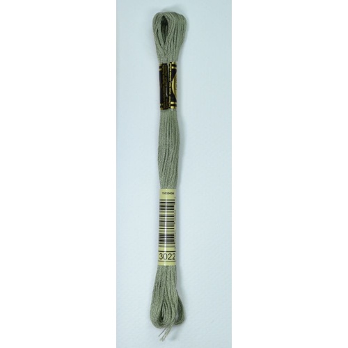 DMC Stranded Cotton #3022 Medium Brown Gray Hand Embroidery Floss 8m Skein
