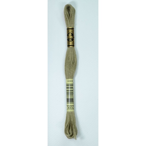 DMC Stranded Cotton #3032 Medium Mocha Brown Hand Embroidery Floss 8m Skein
