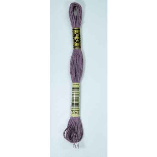 DMC Stranded Cotton #3041 Medium Antique Violet Hand Embroidery Floss 8m Skein