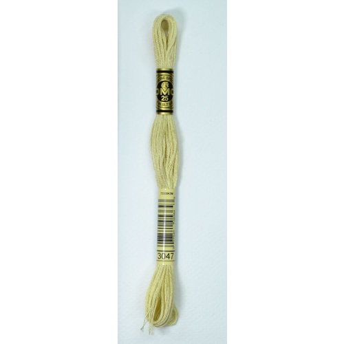 DMC Stranded Cotton #3047 Light Yellow Beige Hand Embroidery Floss 8m Skein