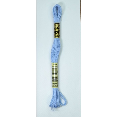 DMC Stranded Cotton #3325 Light Baby Blue Hand Embroidery Floss 8m Skein