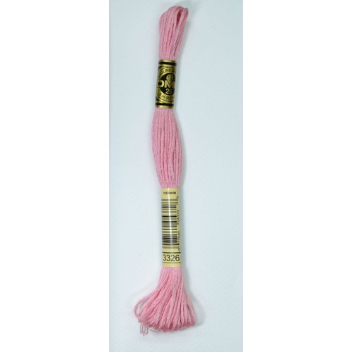 DMC Stranded Cotton #3326 Light Rose Hand Embroidery Floss 8m Skein