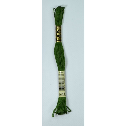 DMC Stranded Cotton #3345 Dark Hunter Green Hand Embroidery Floss 8m Skein