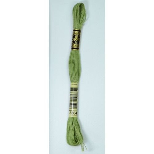 DMC Stranded Cotton #3364 Pine Green Hand Embroidery Floss 8m Skein