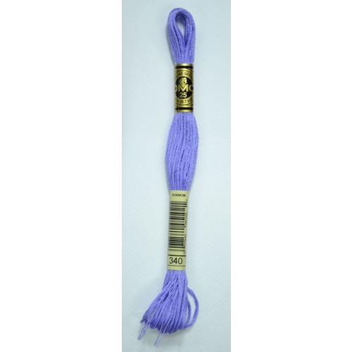 DMC Stranded Cotton #340 Medium Blue Violet Hand Embroidery Floss 8m Skein