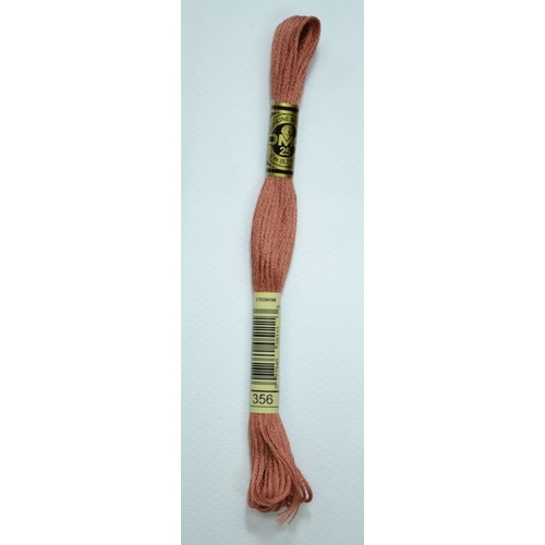 DMC Stranded Cotton #356 Medium Terra Cotta Hand Embroidery Floss 8m Skein