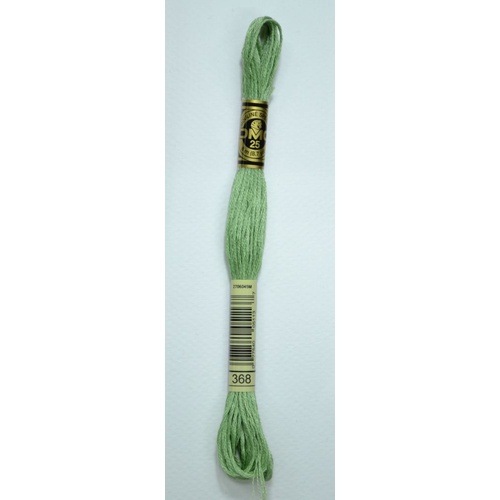 DMC Stranded Cotton #368 Light Pistachio Green Hand Embroidery Floss 8m Skein