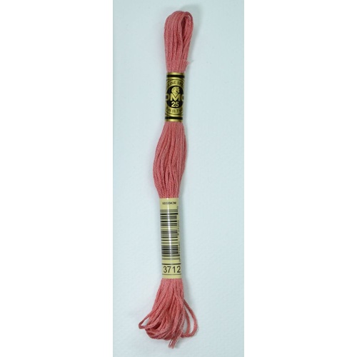 DMC Stranded Cotton #3712 Medium Salmon Hand Embroidery Floss 8m Skein