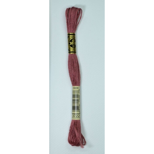 DMC Stranded Cotton #3722 Medium Shell Pink Hand Embroidery Floss 8m Skein
