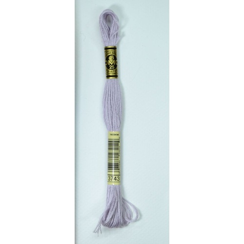 DMC Stranded Cotton #3743 Very Light Antique Violet Hand Embroidery Floss 8m Skein