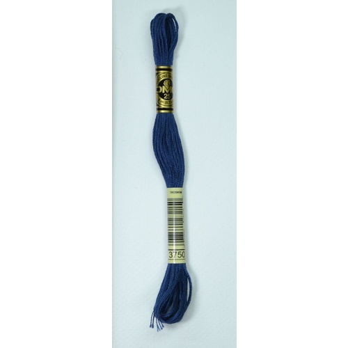 DMC Stranded Cotton #3750 Very Dark Antique Blue Hand Embroidery Floss 8m Skein