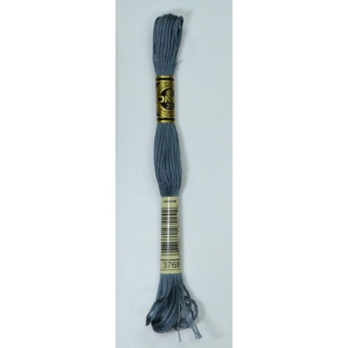 DMC Stranded Cotton #3768 Dark Gray Green Hand Embroidery Floss 8m Skein