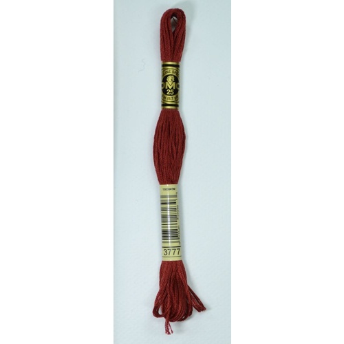 DMC Stranded Cotton #3777 Very Dark Terra Cotta Hand Embroidery Floss 8m Skein