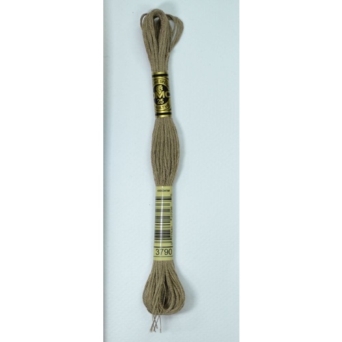 DMC Stranded Cotton #3790 Ultra Dark Beige Gray Hand Embroidery Floss 8m Skein