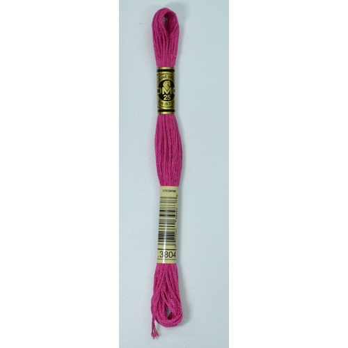 DMC Stranded Cotton #3804 Dark Cyclamen Pink Hand Embroidery Floss 8m Skein