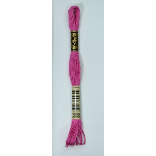 DMC Stranded Cotton #3805 Cyclamen Pink Hand Embroidery Floss 8m Skein