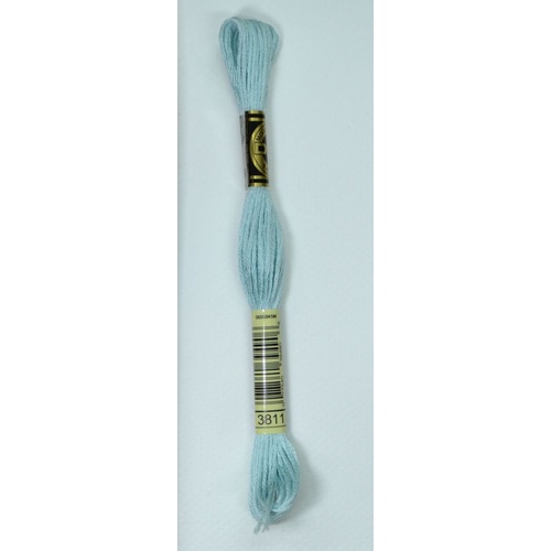 DMC Stranded Cotton #3811 Very Light Turquoise Hand Embroidery Floss 8m Skein