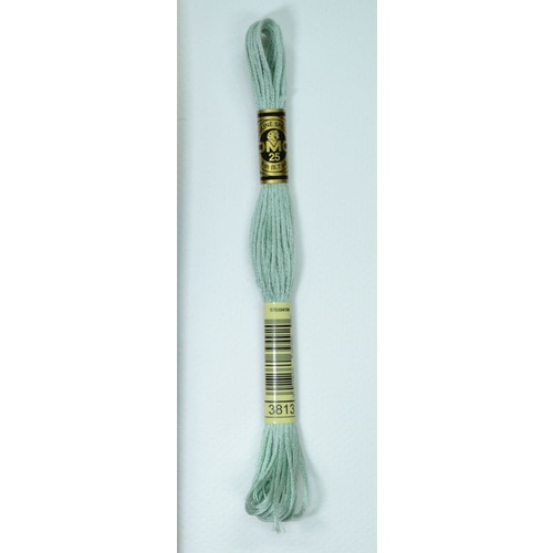 DMC Stranded Cotton #3813 Light Blue Green Hand Embroidery Floss 8m Skein