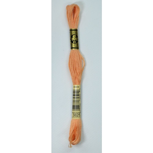 DMC Stranded Cotton #3825 Pale Pumpkin Hand Embroidery Floss 8m Skein