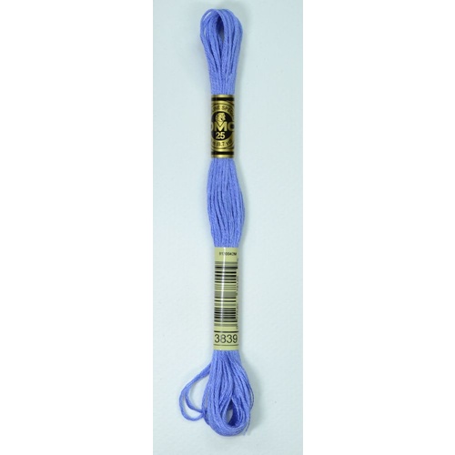 DMC Stranded Cotton #3839 Medium Lavender Blue Hand Embroidery Floss 8m Skein