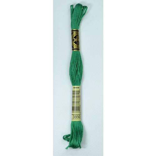 DMC Stranded Cotton #3850 Dark Bright Green Hand Embroidery Floss 8m Skein