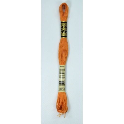 DMC Stranded Cotton #3853 Dark Autumn Gold Hand Embroidery Floss 8m Skein