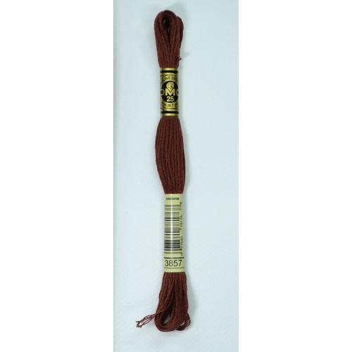 DMC Stranded Cotton #3857 Dark Rosewood Hand Embroidery Floss 8m Skein