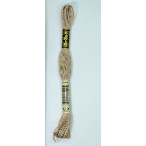 DMC Stranded Cotton #3864 Light Mocha Beige Hand Embroidery Floss 8m Skein